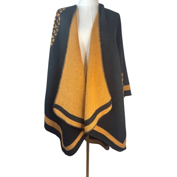 2/$30 NEW Boho Ruana Oversized Open Wrap Poncho Blanket Scarf - Picture 8 of 10